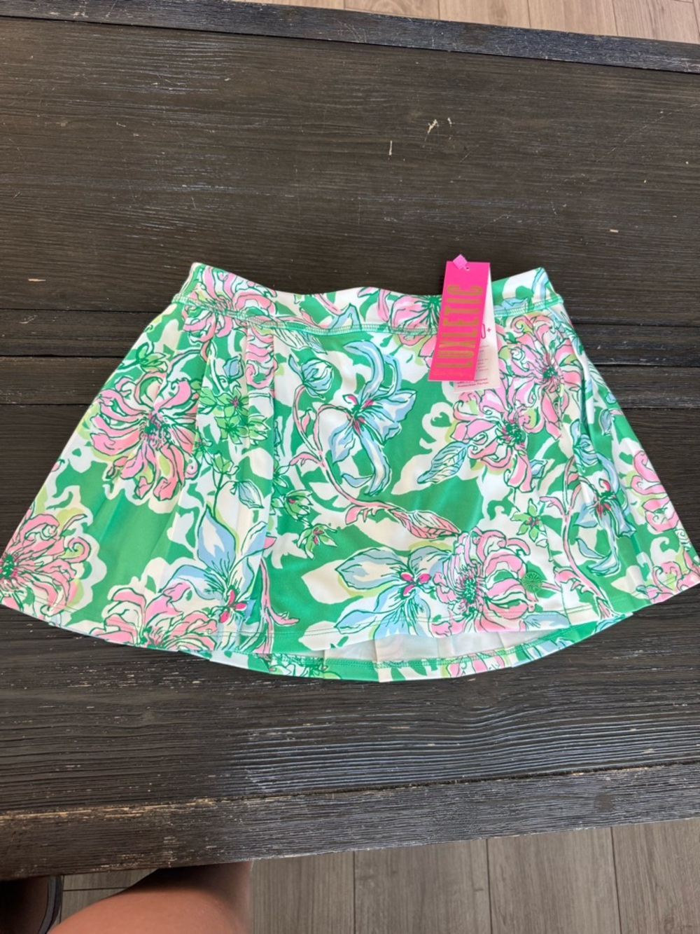Lilly Pulitzer Green Pink Floral Girls Skort